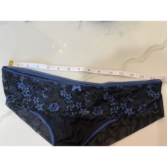 Adore Me Pacchi Contour Demi Bra 38C & Cheeky Bottoms Large Set Black/Navy NEW - Picture 14 of 15